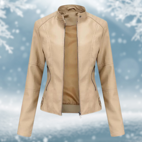 Women's Faux Leather Jacket — View 4