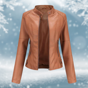 Women's Faux Leather Jacket — View 7