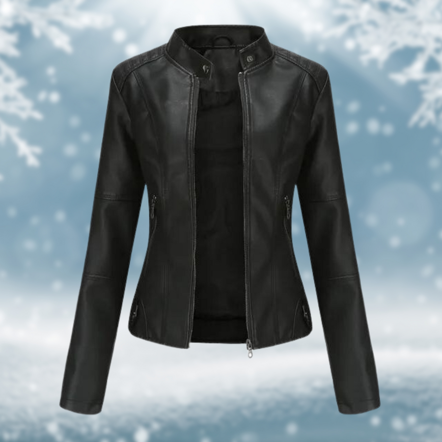 Women's Faux Leather Jacket — View 2