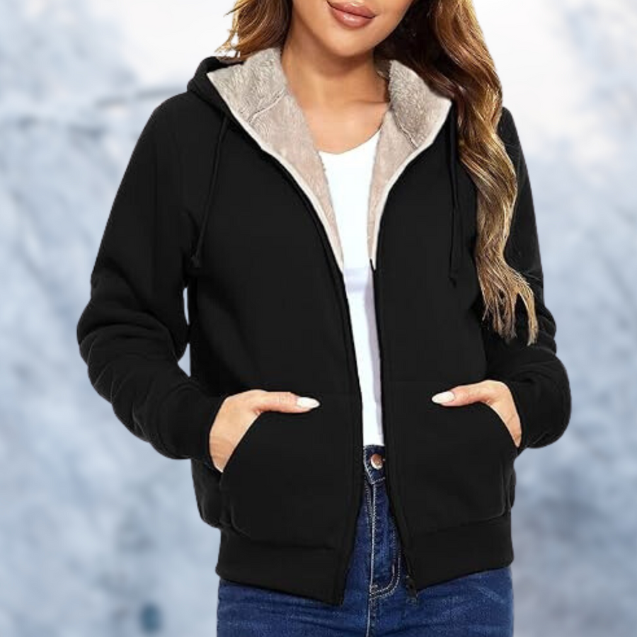 Women's Hooded Teddy Jacket — View 1
