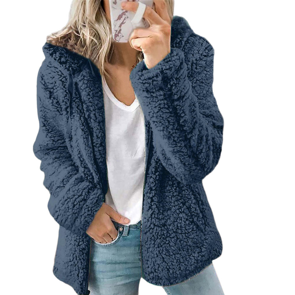 Women's Zip Front Teddy Coat — View 6