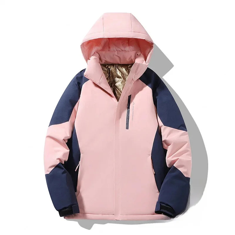 Women's Colorblock Winter Ski Jacket | Franziska in Purple - Juana Fashion