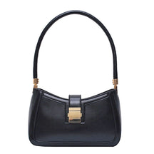 Women's Zip Shoulder Bag with Buckle Detail in Black by Juana Fashion