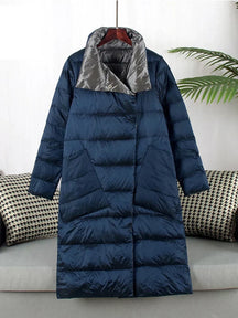 Women's Plaid Longline Coat — View 5
