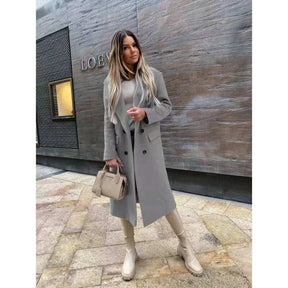 Women's Wool Long Sleeve Coat — View 5