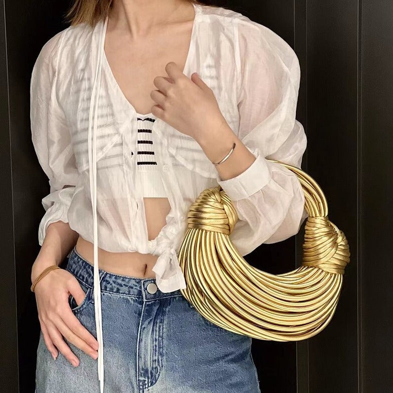 Women's Knot Handle Statement Handbag by Juana Fashion