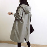 Women's Cashmere Oversized Hooded Trench Coat — View 1