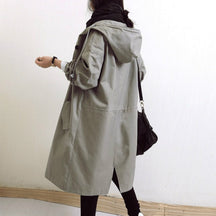 Women's Cashmere Oversized Hooded Trench Coat — View 1