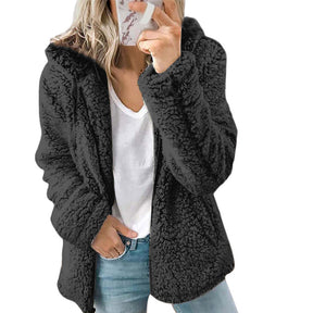 Women's Zip Front Teddy Coat — View 4