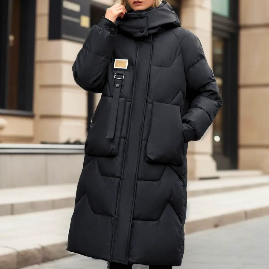 Women's Longline Puffer Coat — View 1
