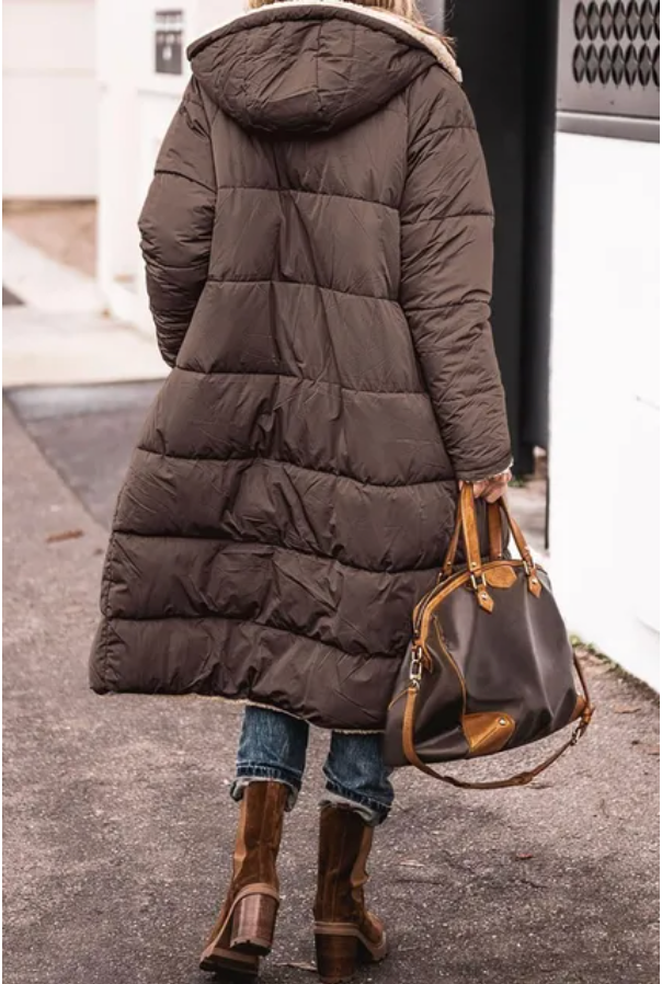 Women's Longline Teddy Coat — View 12