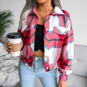 Women's Wool Plaid Jacket — View 2
