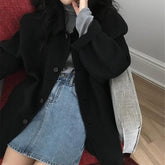 Women's Wool Single Breasted Longline Coat — View 2