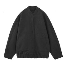 Women's Wool Oversized Button Detail Coat — View 12