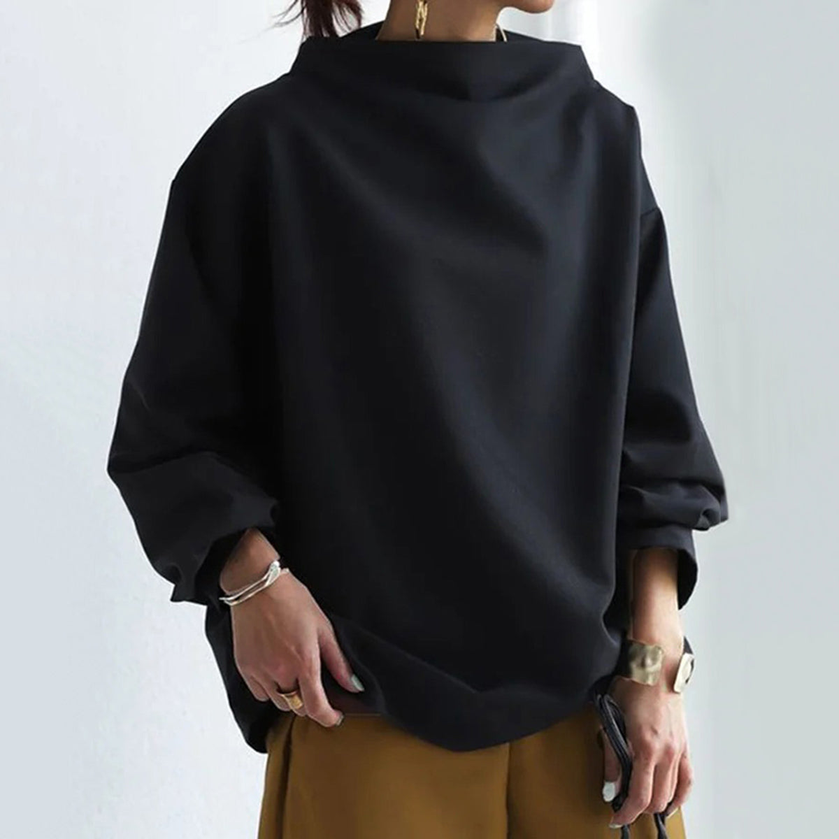 Women's Oversized Turtleneck Sweater — View 2