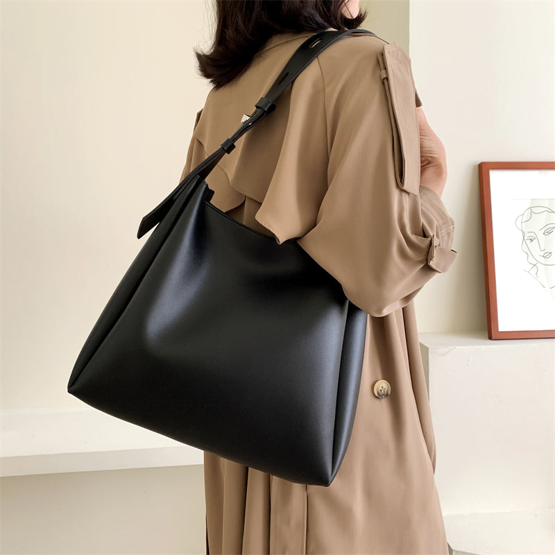 Women's Soft Faux Leather Shoulder Tote Bag by Juana Fashion