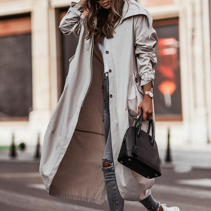 Women's Double Breasted Trench Coat — View 12