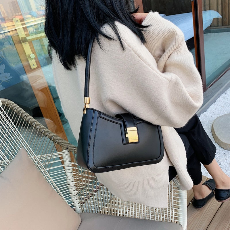 Women's Zip Shoulder Bag with Buckle Detail by Juana Fashion