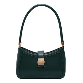 Women's Zip Shoulder Bag with Buckle Detail in Green by Juana Fashion