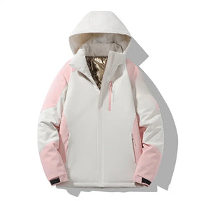 Women's Colorblock Winter Ski Jacket | Franziska in Purple - Juana Fashion