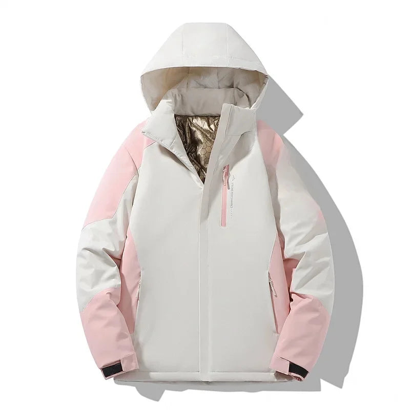 Women's Colorblock Winter Ski Jacket | Franziska in Purple - Juana Fashion