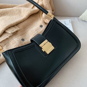 Women's Zip Shoulder Bag with Buckle Detail by Juana Fashion