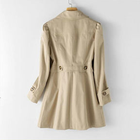 Women's Single Breasted Midi Longline Trench Coat — View 1