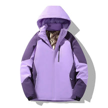 Women's Colorblock Winter Ski Jacket | Franziska in Purple - Juana Fashion