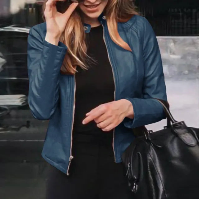 Women's Faux Leather Jacket — View 1