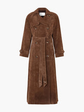 Women's Suede-Look Winter Coat | Emilia in Brown - Juana Fashion