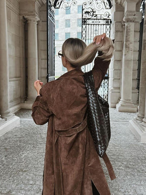 Women's Suede-Look Winter Coat | Emilia - Juana Fashion