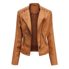 Women's Faux Leather Jacket — View 18