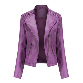 Women's Faux Leather Jacket — View 12