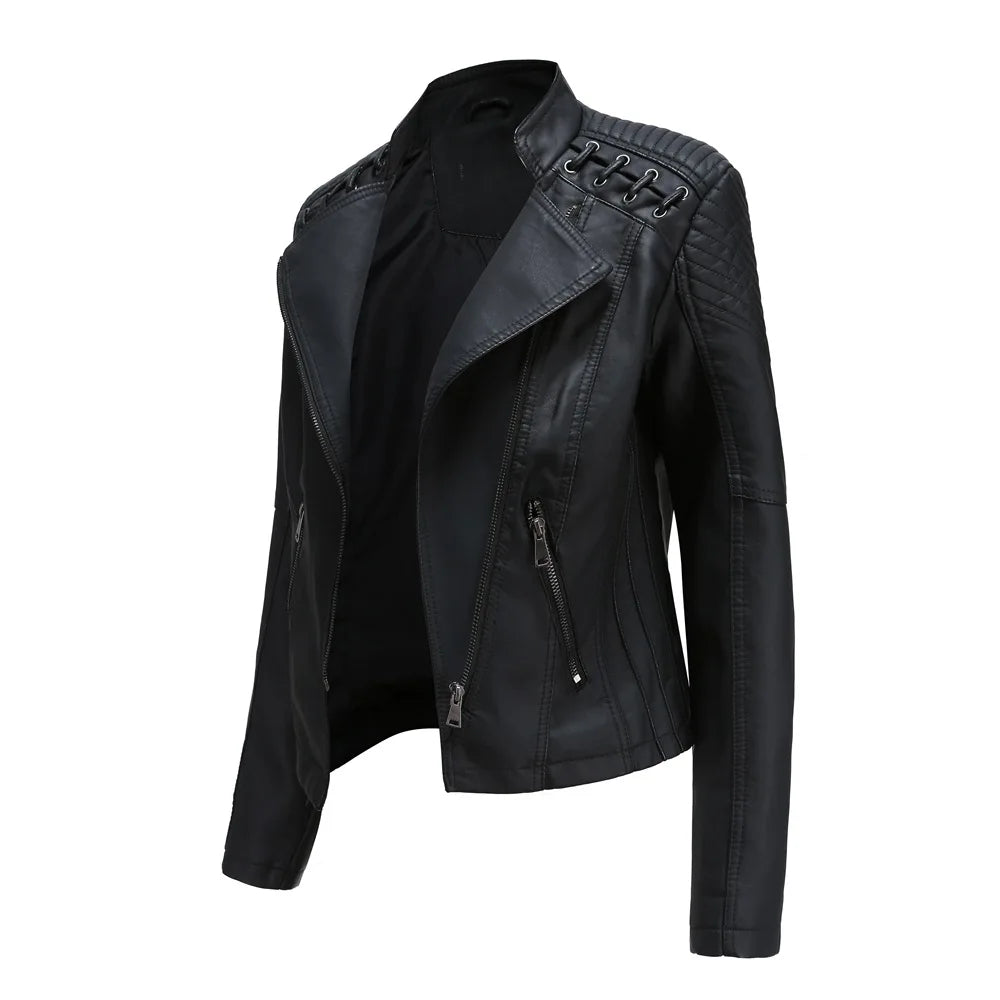 Women's Faux Leather Jacket — View 2