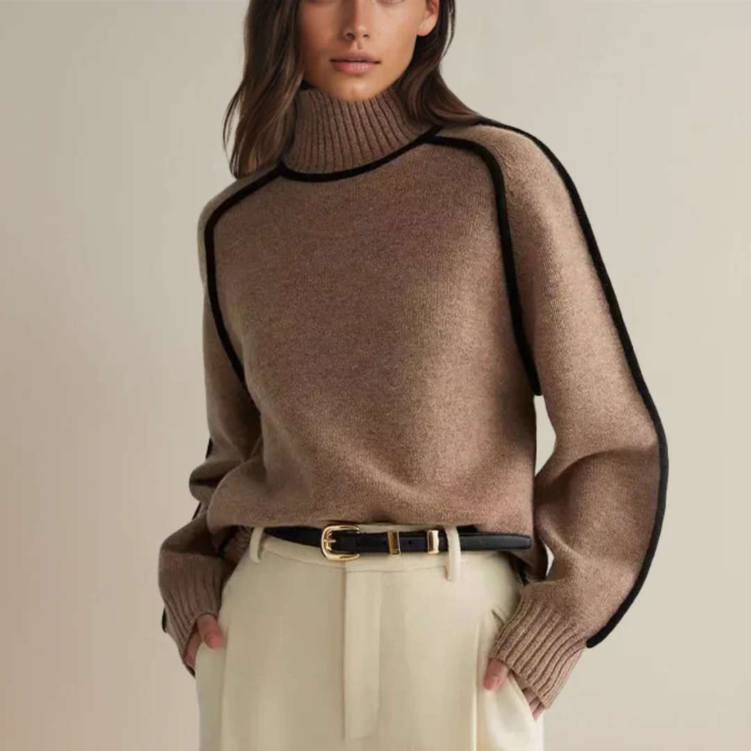 Women's Ribbed Turtleneck Sweater — View 3