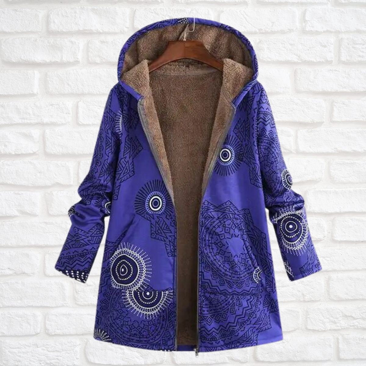 Women's Printed Hooded Long Sleeve Jacket — View 8