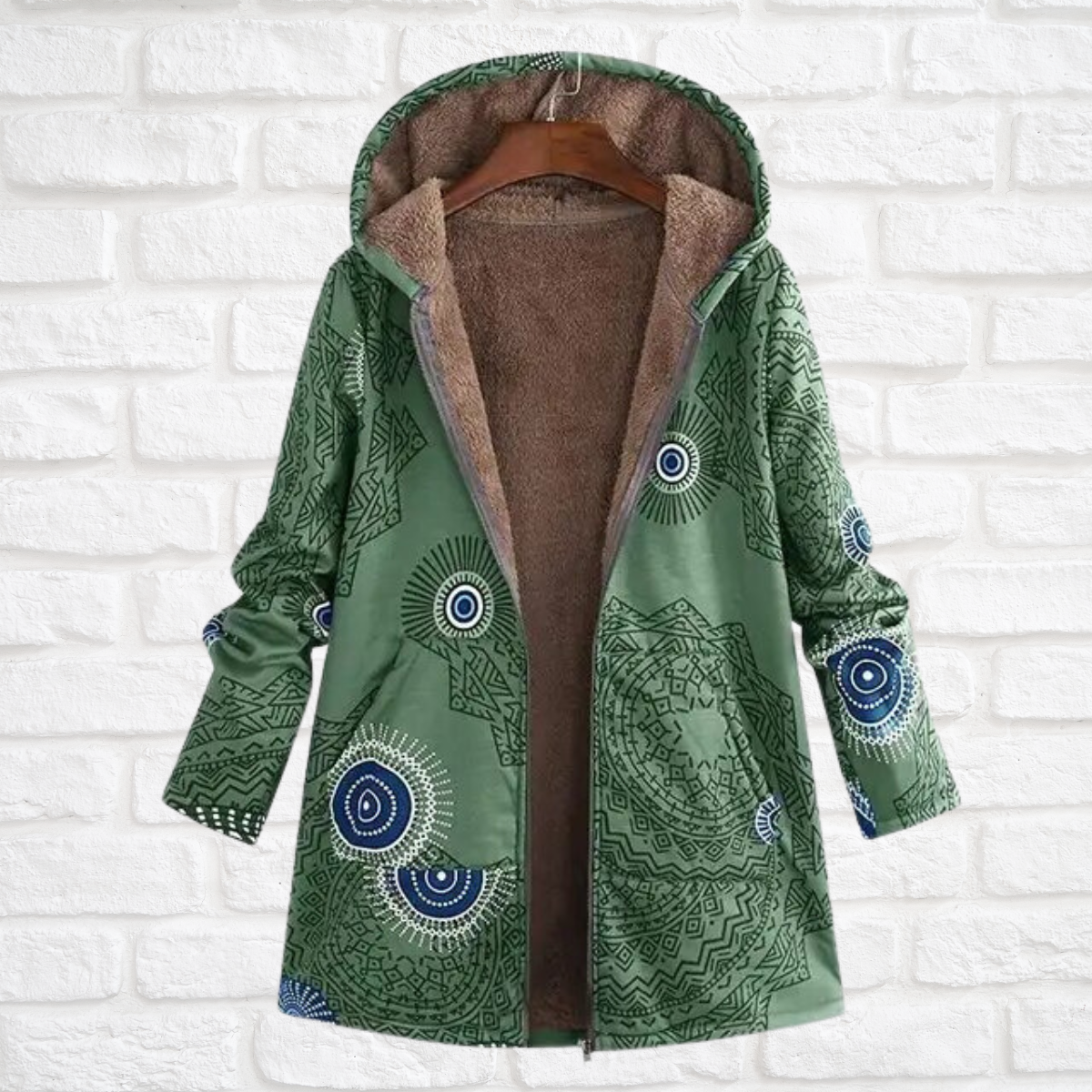 Women's Printed Hooded Long Sleeve Jacket — View 7