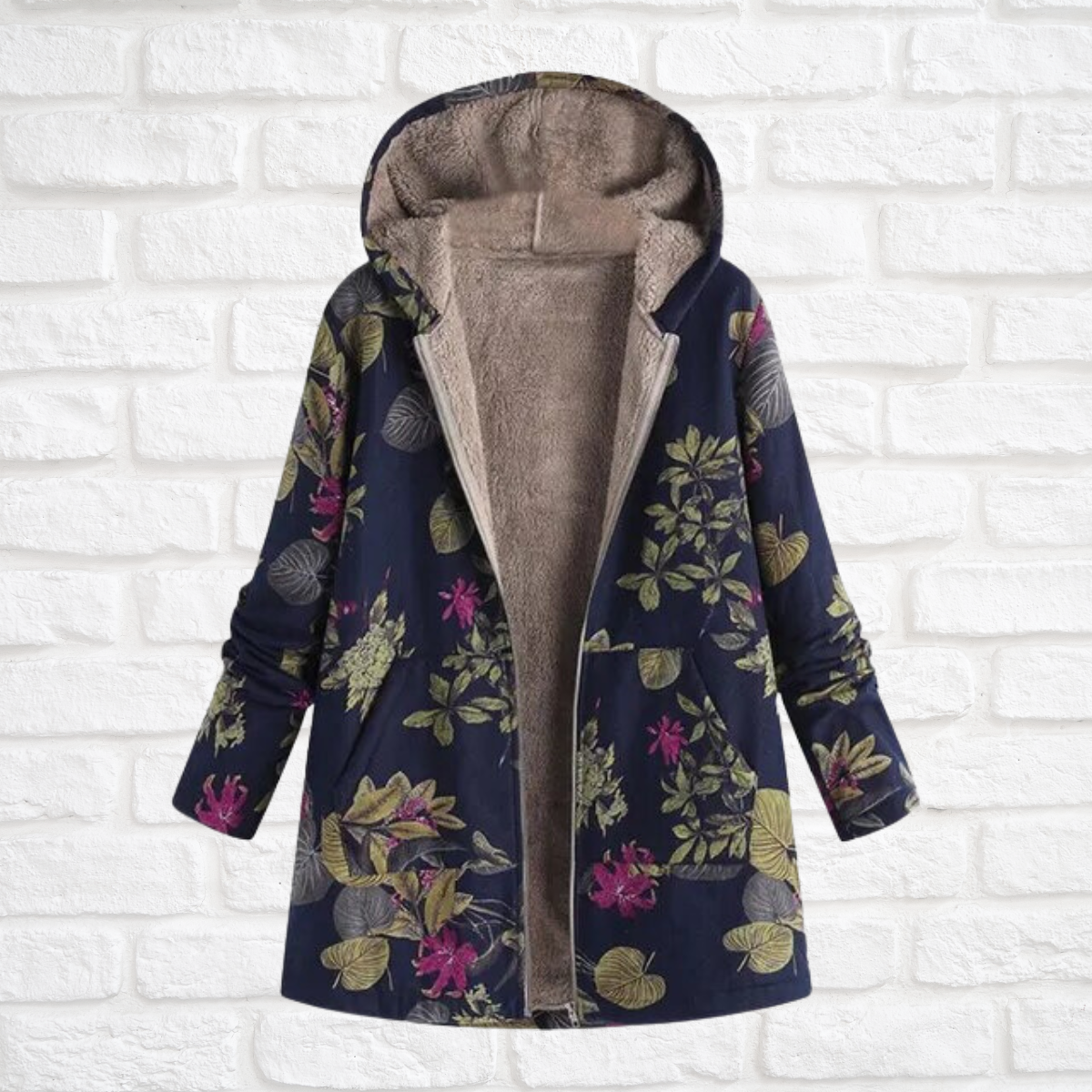 Women's Printed Hooded Long Sleeve Jacket — View 3