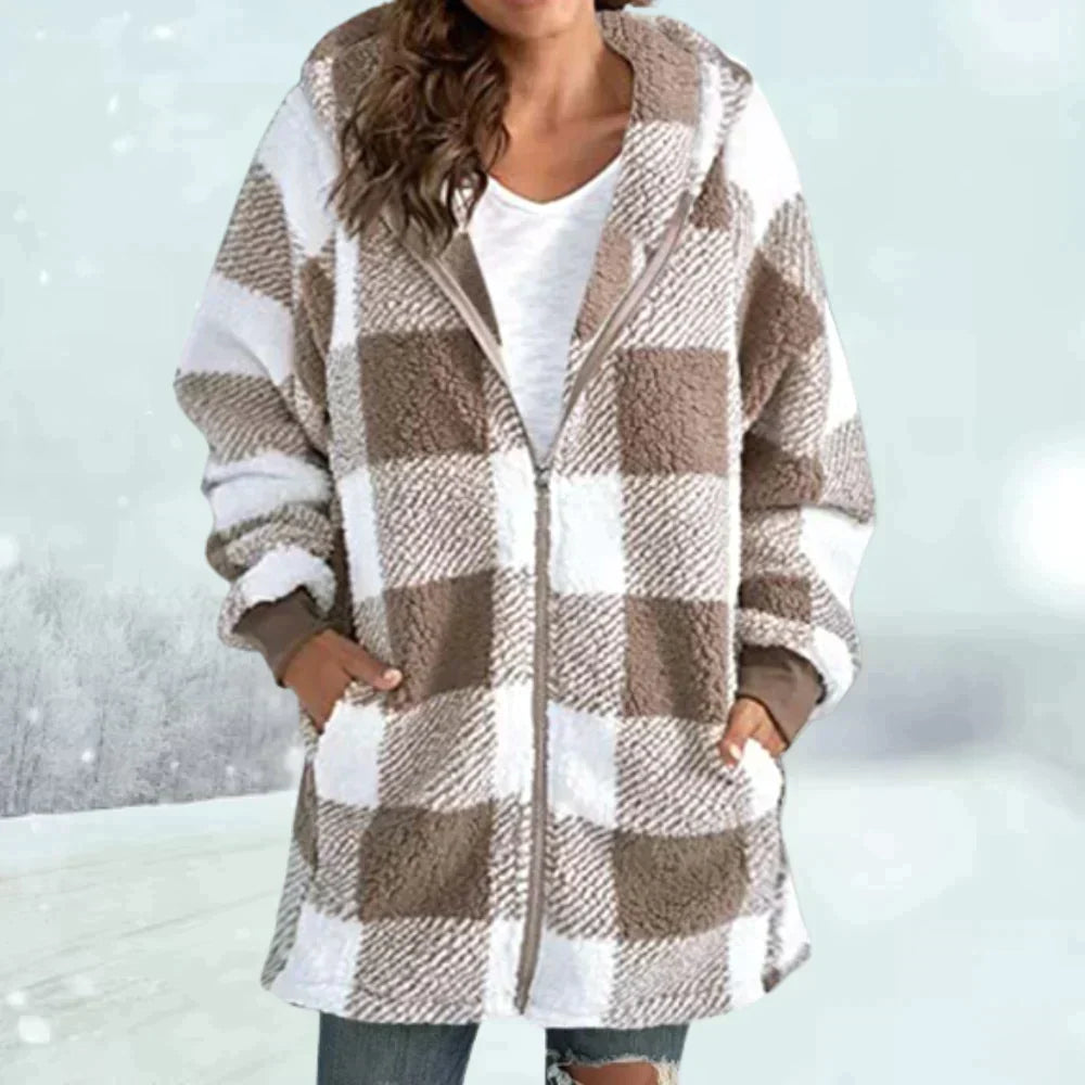Women's Plaid Hooded Jacket — View 2