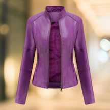 Women's Faux Leather Jacket — View 5