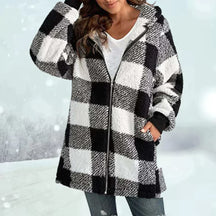 Women's Plaid Hooded Jacket — View 3