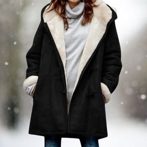 Women's Hooded Longline Fleece Jacket — View 4