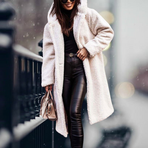Women's Hooded Faux Fur Jacket — View 4
