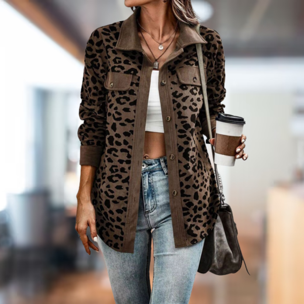 Women's Leopard Print Jacket — View 3