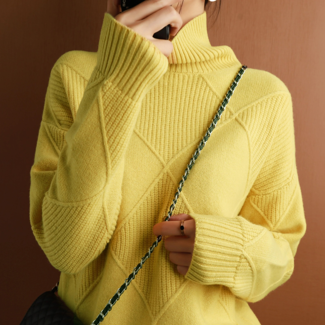 Women's Ribbed Turtleneck Sweater — View 6