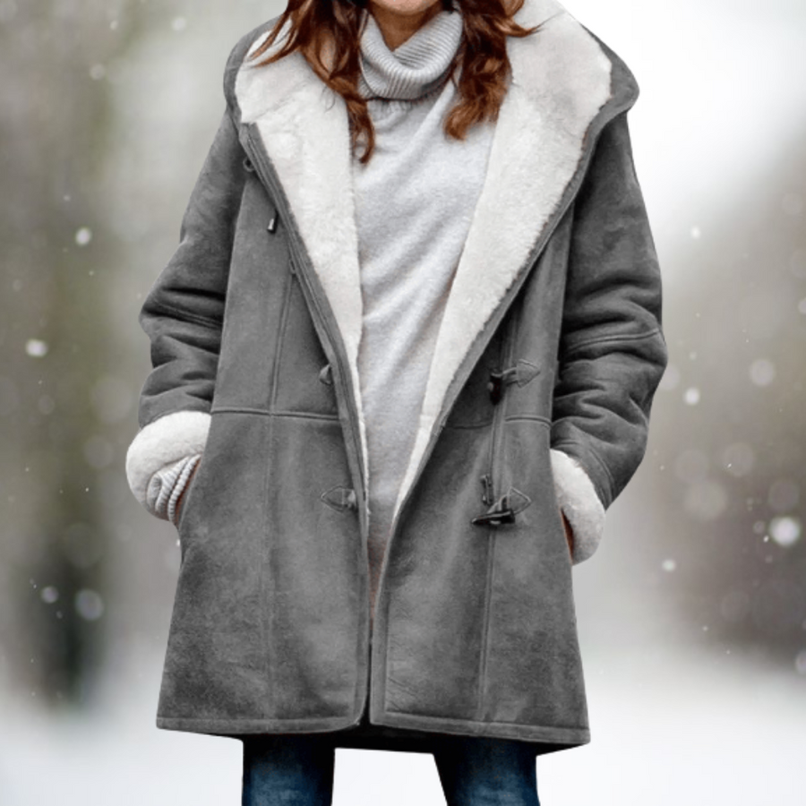 Women's Hooded Longline Fleece Jacket — View 2