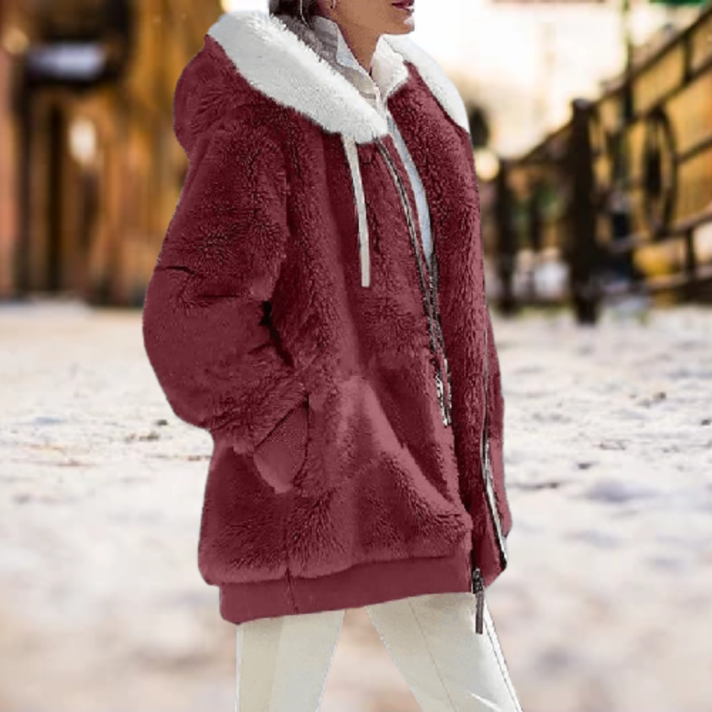 Women's Hooded Teddy Jacket — View 4