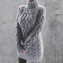 Women's Longline Turtleneck Sweater — View 4