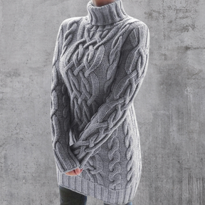 Women's Longline Turtleneck Sweater — View 4
