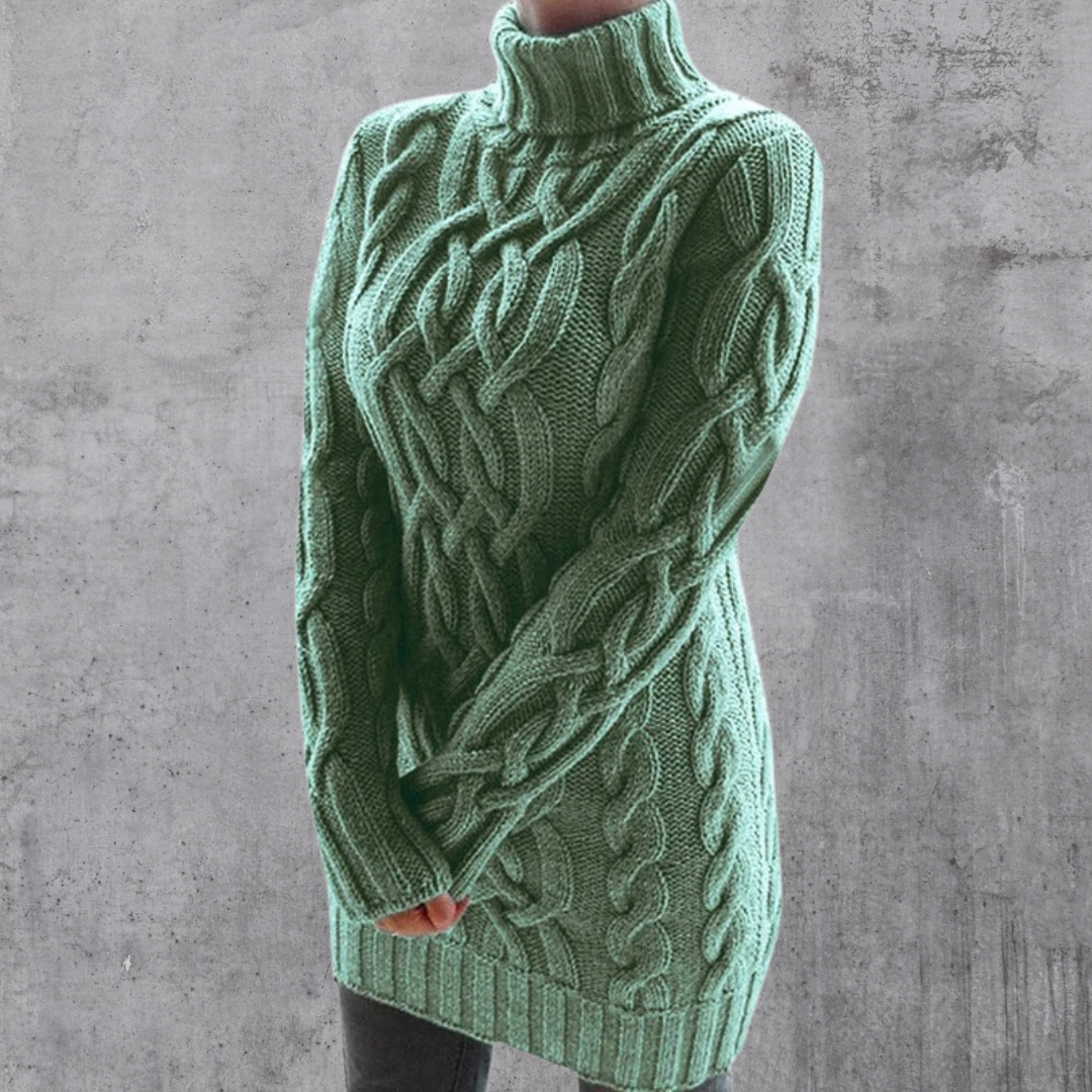 Women's Longline Turtleneck Sweater — View 5